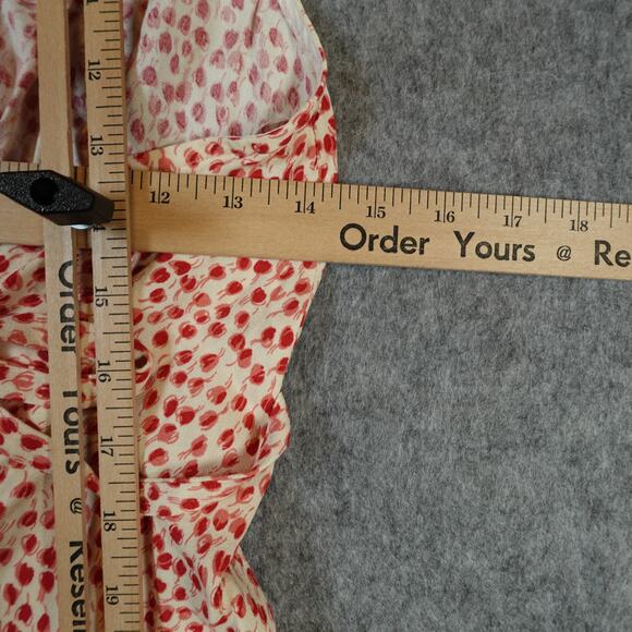 Reformation Dress Womens Medium Delanie Alma Cherry Halter V-Neck Backless Red - Picture 7 of 12